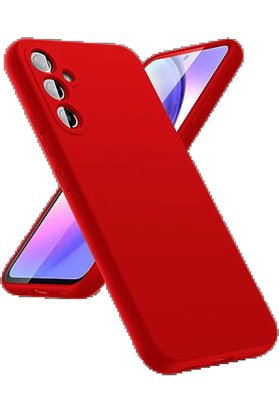 CepteToptan Samsung Galaxy A24 4G Kılıf First Silikon - Kırmızı - DROPX9900-5803