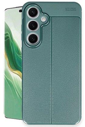 CepteToptan Samsung Galaxy S24 FE Kılıf Auto Focus Kapak - Koyu Yeşil - DROPX2848-7792