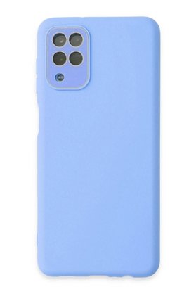 CepteToptan Samsung Galaxy A22 Kılıf Lansman Glass Kapak - Mavi - DROPX7382-8914
