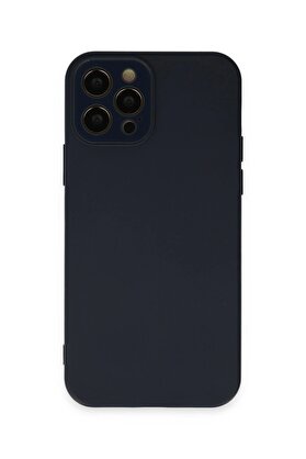 CepteToptan iPhone 12 Pro Kılıf Lansman Glass Kapak - Lacivert - DROPX1050-8606