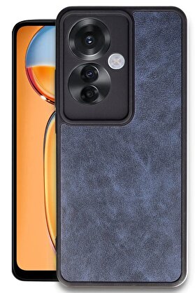 CepteToptan Oppo Reno 11F Kılıf Aras Deri Kapak - Lacivert - DROPX3242-7379