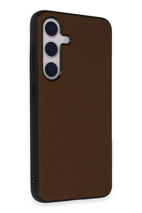 CepteToptan Samsung Galaxy S24 UyumluKılıf Taft Kapak - Kahverengi - DROPX3461-9527