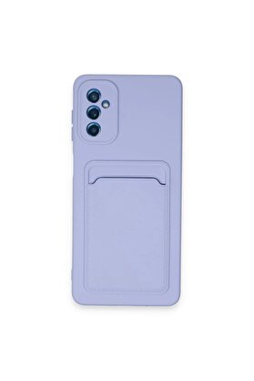 CepteToptan Samsung Galaxy A14 4G Kılıf Kelvin Kartvizitli Silikon - Lila - DROPX2328-7701