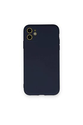 CepteToptan iPhone 12 Mini Kılıf Nano içi Kadife Silikon - Lacivert - DROPX5513-1120