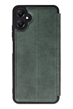 CepteToptan Samsung Galaxy A05 Kılıf Flip Cover - Koyu Yeşil - DROPX4505-1444