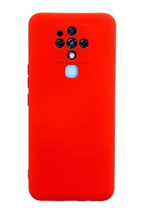 CepteToptan Tecno Camon 16 Kılıf Nano içi Kadife Silikon - Kırmızı - DROPX6045-3786