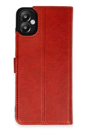 CepteToptan Samsung Galaxy A05 Kılıf Trend S Plus Kapaklı Kılıf - Kırmızı - DROPX9727-4791