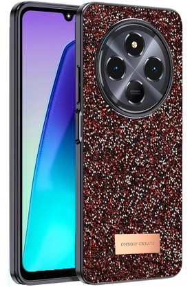 CepteToptan Xiaomi Redmi 14C Bright Simli Kapak - Derin Mor - DROPX1023-3976