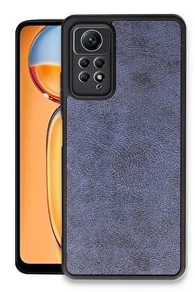 CepteToptan Xiaomi Redmi Note 12 Pro 4G Kılıf Aras Deri Kapak - Lacivert - DROPX3107-8349