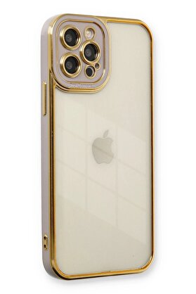 CepteToptan iPhone 12 Pro Max Kılıf Liva Lens Silikon - Lila - DROPX8592-3018