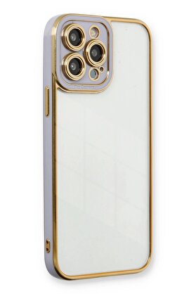 CepteToptan iPhone 13 Pro Kılıf Liva Lens Silikon - Lila - DROPX3747-4812