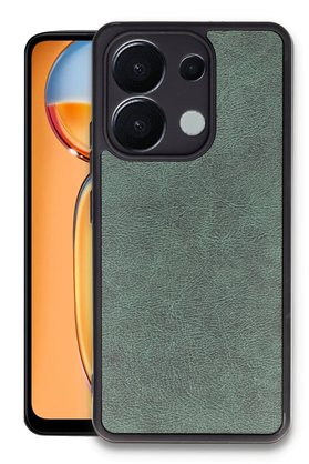 CepteToptan Xiaomi Redmi Note 13 Pro 4G Kılıf Aras Deri Kapak - Koyu Yeşil - DROPX3341-4868