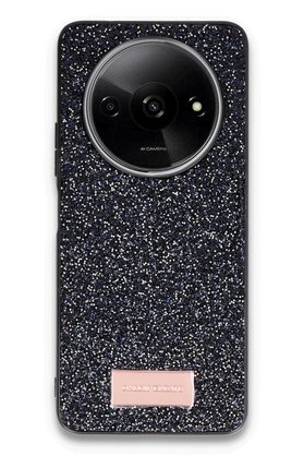CepteToptan Xiaomi Redmi A3 4G Bright Simli Kapak - Siyah - DROPX3364-2648