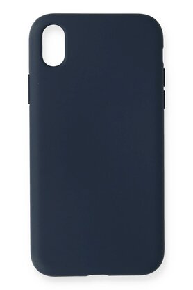 CepteToptan iPhone XR Kılıf Nano içi Kadife Silikon - Lacivert - DROPX2143-9755