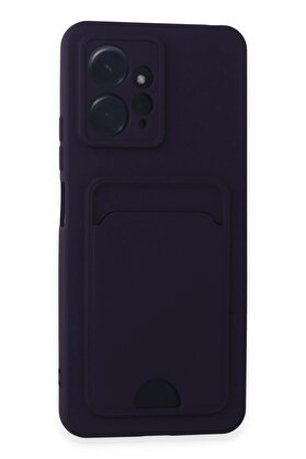 CepteToptan Xiaomi Redmi Note 12 4G Kılıf Kelvin Kartvizitli Silikon - Derin Mor - DROPX3076-6031