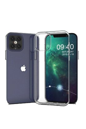 CepteToptan iPhone 12 Mini Kılıf Lüx Şeffaf Silikon - DROPX5572-2220
