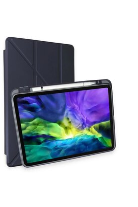 CepteToptan iPad Pro 11 (2018) Kılıf Kalemlikli Mars Tablet Kılıfı - Lacivert - DROPX2238-3792