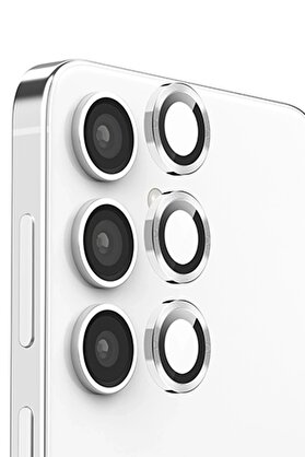 CepteToptan Samsung Galaxy S25 Plus Raze Metal Kamera Lens - Gümüş - DROPX3845-5575