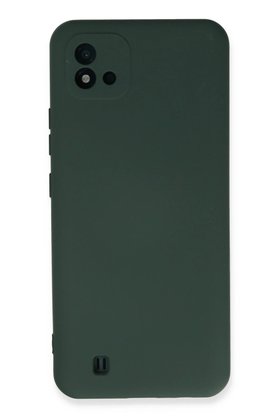 CepteToptan Realme C11 2021 Kılıf Nano içi Kadife Silikon - Koyu Yeşil - DROPX5702-8555