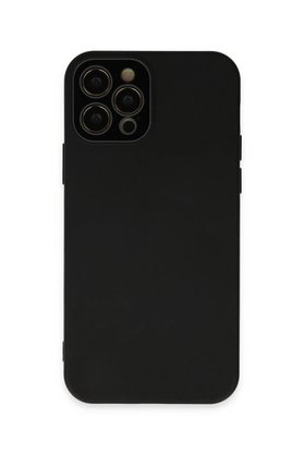 CepteToptan iPhone 12 Pro Max Kılıf Lansman Glass Kapak - Siyah - DROPX8489-3416