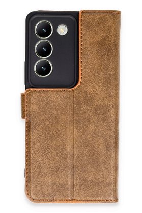 CepteToptan Vivo V30 Lite 4G Kılıf Trend S Plus Kapaklı Kılıf - Taba - DROPX6938-3959
