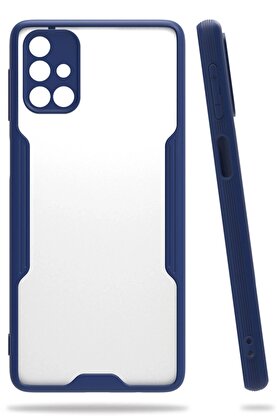 CepteToptan Samsung Galaxy M31S Kılıf Platin Silikon - Lacivert - DROPX2404-1424