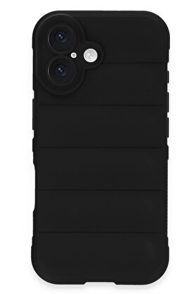CepteToptan iPhone 16 Plus Kılıf Optimum Silikon - Siyah - DROPX9809-1490