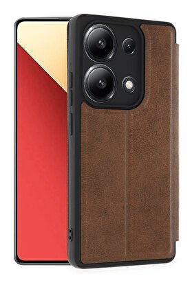 CepteToptan Xiaomi Redmi Note 13 4G Kılıf Flip Cover - Taba - DROPX4524-9458