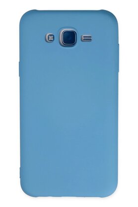 CepteToptan Samsung Galaxy J7 Kılıf Nano içi Kadife Silikon - Mavi - DROPX8708-8873