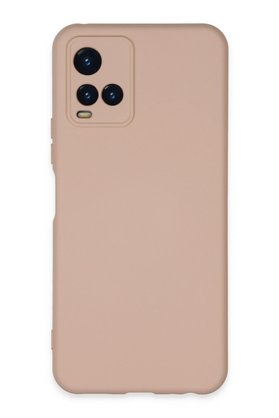 CepteToptan Vivo Y21S Kılıf Nano içi Kadife Silikon - Pudra - DROPX9240-6846