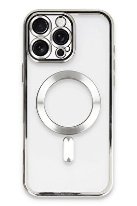 CepteToptan iPhone 16 Pro Kılıf Kross Magneticsafe Kapak - Gümüş - DROPX5613-3522