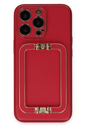 CepteToptan iPhone 13 Pro Max Kılıf Coco Elit Kapak - Kırmızı - DROPX8654-7020