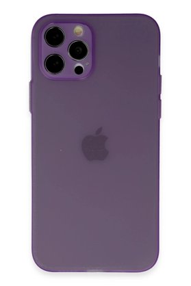 CepteToptan iPhone 12 Pro Kılıf Silikon - Koyu Mor - DROPX4903-5046