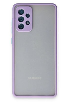 CepteToptan Samsung Galaxy A72 Kılıf Montreal Silikon Kapak - Mor - DROPX5553-3883