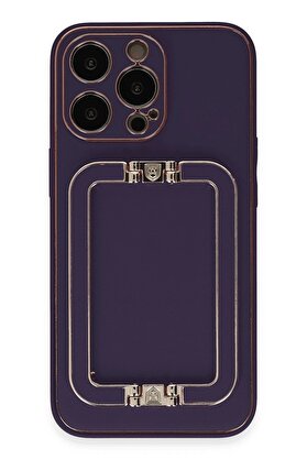 CepteToptan iPhone 14 Pro Max Kılıf Coco Elit Kapak - Derin Mor - DROPX2369-8193