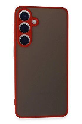 CepteToptan Samsung Galaxy S24 Kılıf Montreal Silikon Kapak - Kırmızı - DROPX1430-2843