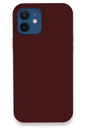 CepteToptan iPhone 12 Kılıf Lansman Legant Silikon - Bordo - DROPX4915-4500