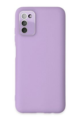 CepteToptan Samsung Galaxy A03S Kılıf Lansman Glass Kapak - Lila - DROPX5197-5984