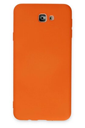 CepteToptan Samsung Galaxy J7 Prime Kılıf Nano içi Kadife Silikon - Turuncu - DROPX5883-5790