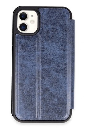 CepteToptan iPhone 11 Kılıf Flip Cover - Lacivert - DROPX5704-1209