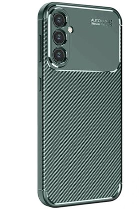 CepteToptan Samsung Galaxy S25 Kılıf Auto Focus Karbon Kapak - Koyu Yeşil - DROPX2321-4495