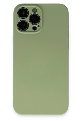 CepteToptan iPhone 13 Pro Kılıf Nano içi Kadife Silikon - Yeşil - DROPX9144-1321