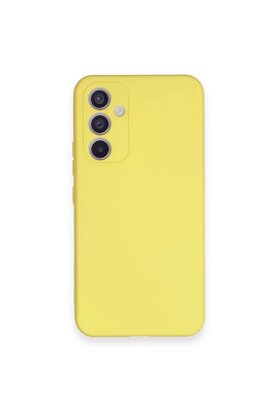 CepteToptan Samsung Galaxy A34 5G Kılıf Nano içi Kadife Silikon - Sarı - DROPX5836-5952