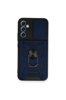 CepteToptan Samsung Galaxy A54 5G Kılıf Pars Lens Yüzüklü Silikon - Lacivert - DROPX3133-8649