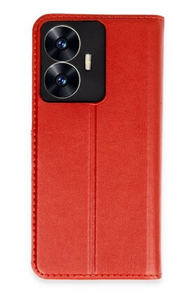 CepteToptan Realme C55 Kılıf Trend S Plus Kapaklı Kılıf - Kırmızı - CPT4729215-4966