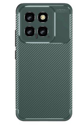 CepteToptan Xiaomi Mi 14T Kılıf Auto Focus Karbon Kapak - Koyu Yeşil - DROPX7464-7358