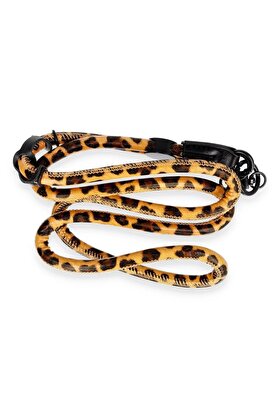 CepteToptan JI Leopar Desenli Boyun Askısı - Turuncu - CRM8916-9039