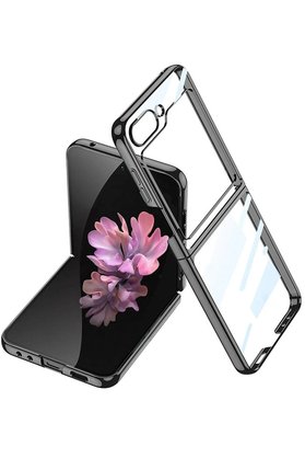 CepteToptan Samsung Galaxy Z Flip 6 Kılıf Fold Element Kapak - Siyah - DROPX7028-9998