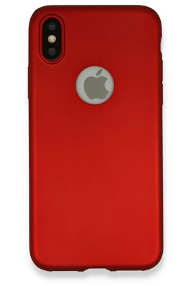 CepteToptan iPhone X Kılıf First Silikon - Bordo - DROPX9207-1204