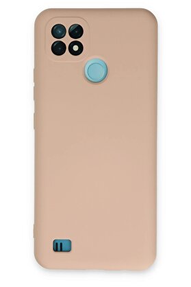 CepteToptan Realme C21 Kılıf Nano içi Kadife Silikon - Pudra - DROPX7410-5423